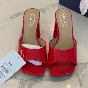 NWT Scoop Red Women's Heeled Sandals